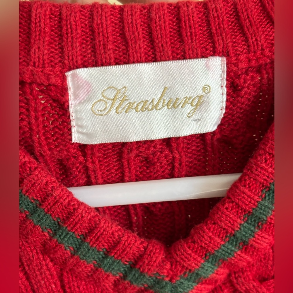 Strasburg Sweater Vest Boys Red size small (6-8) Vintage - Picture 3 of 4